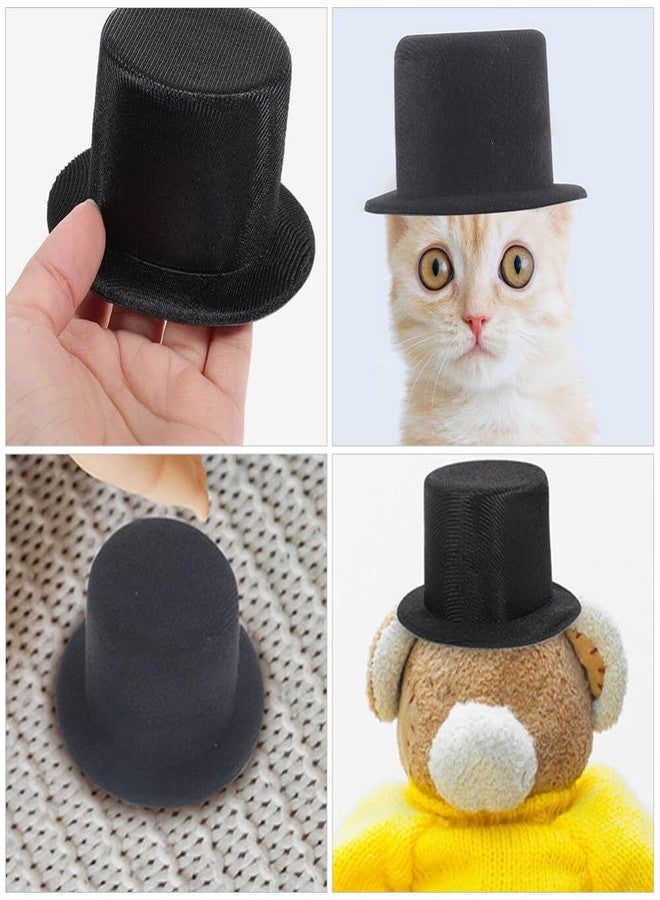 JOINPAYA 4pcs Mini Top Hats for Crafts: Pet Cat Costume Top Hat Christmas Snowman Doll Cap Kitten Puppy Pet Formal Accessories 3.54X3.54X1.77Inch - Image 5